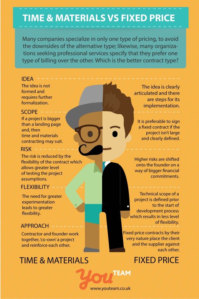 2 Types of Software Development Contracts Infographics
